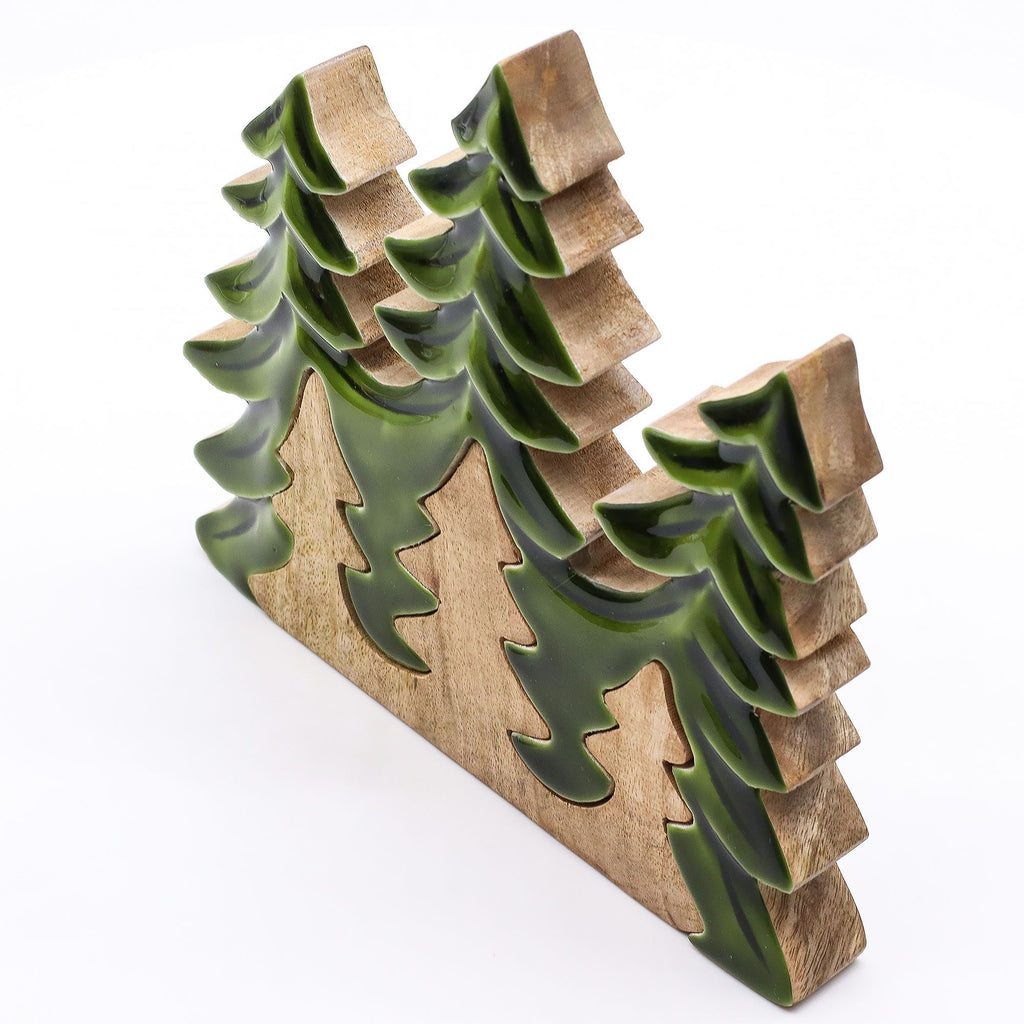 Lost in the Forrest Three Trees 3D Wooden Decoration for Home