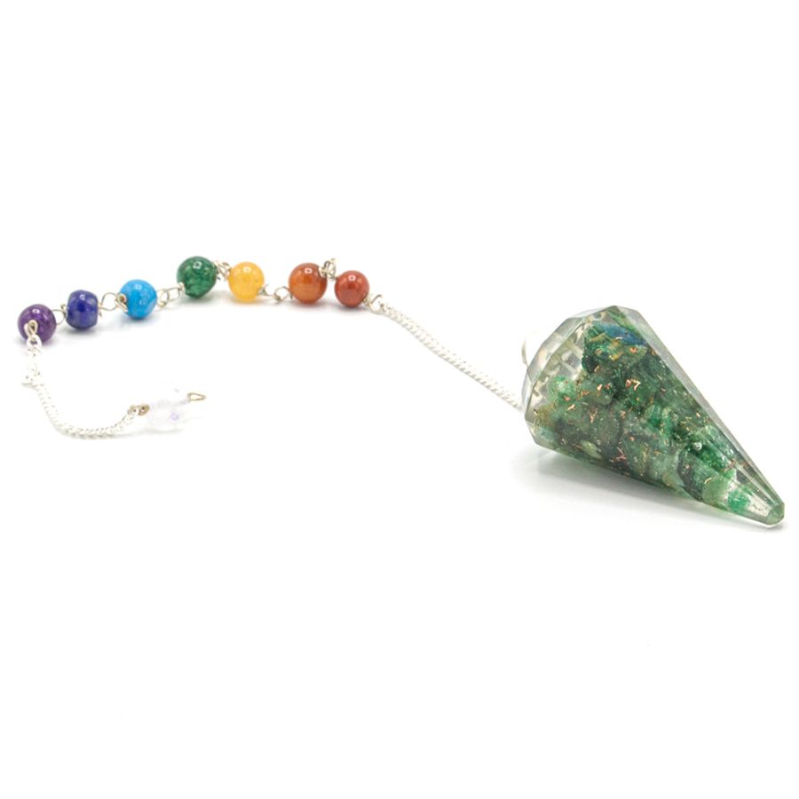Orgonite Power Chakra Pendulum with Green Aventurine Stone
