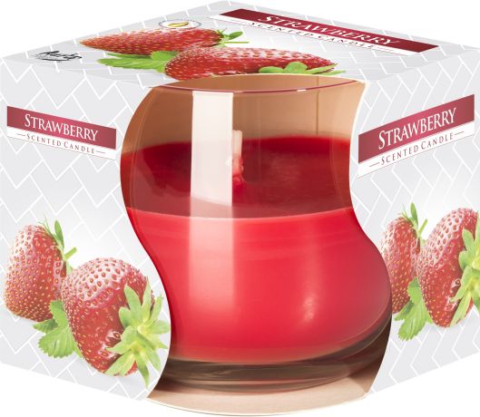 Scented Glass Jar Candle Strawberry for Home Fragrance Delight