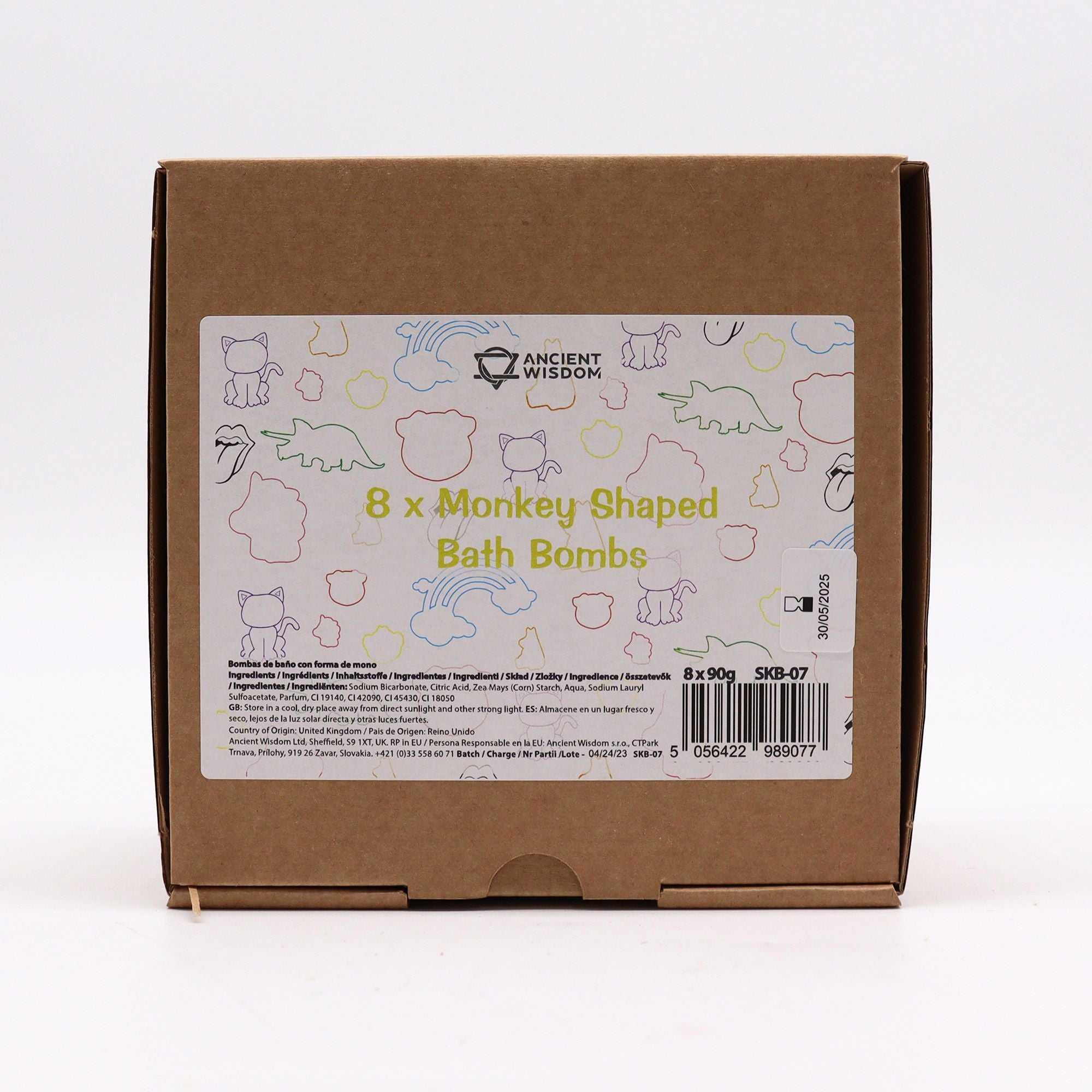Monkey Bath Bomb 90g with Guava and Strawberry Scent for Kids