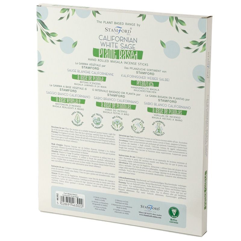 Plant Based Masala Incense Sticks with Californian White Sage Aroma