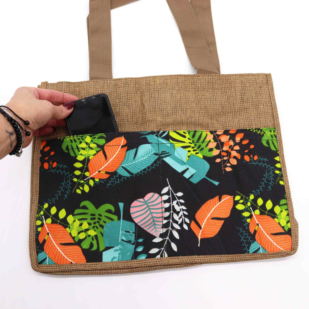 Tropical Market Shopping Bag in Assorted Designs for Daily Use
