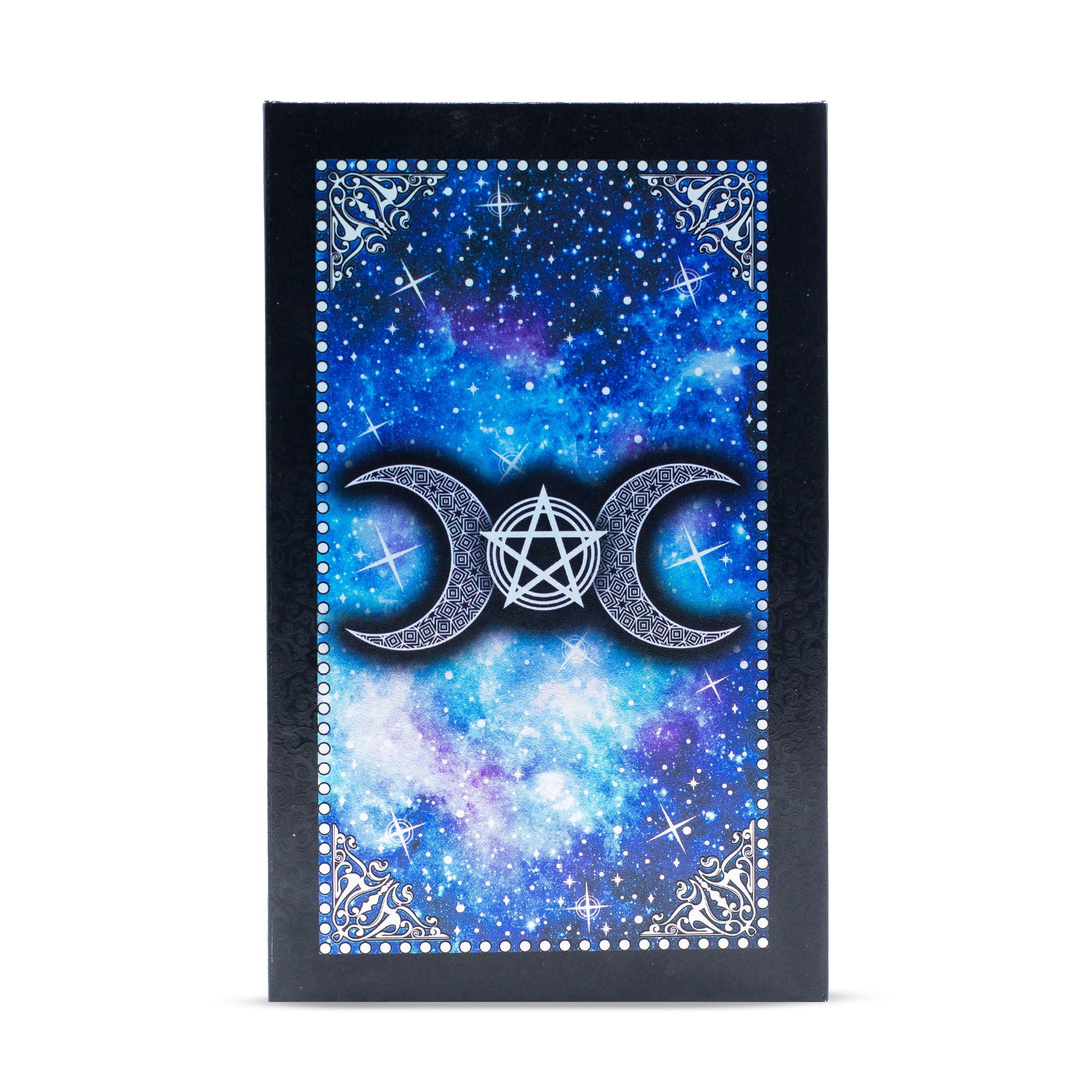 Blue Foil Tarot Card Set Moon Face with Guidebook for Readers