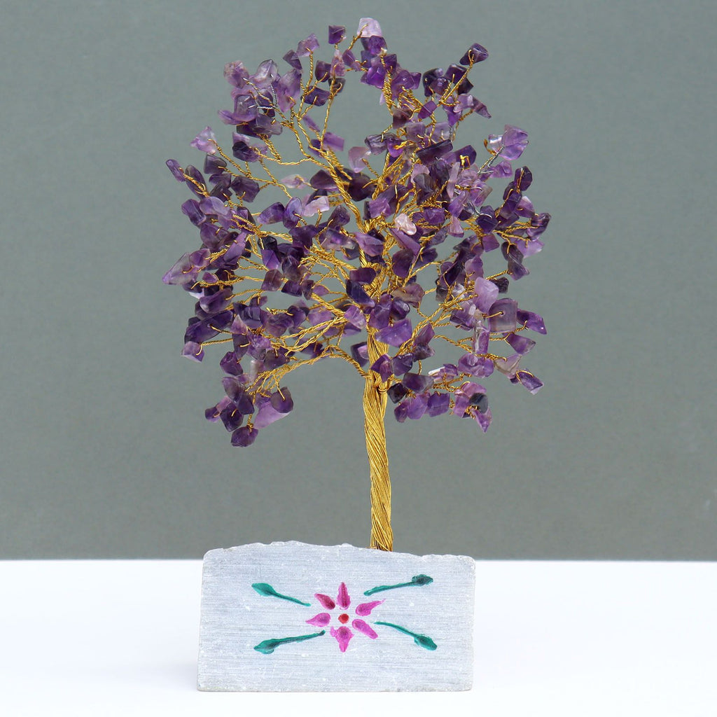 Amethyst Gemstone Tree with 320 Stones for Home Decor