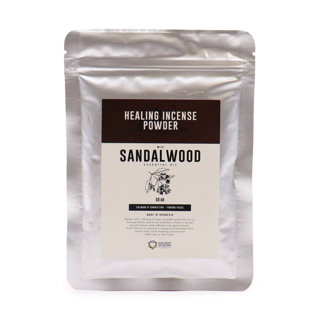 Healing Incense Powder Sandalwood 50gm for Tranquil Home Atmosphere