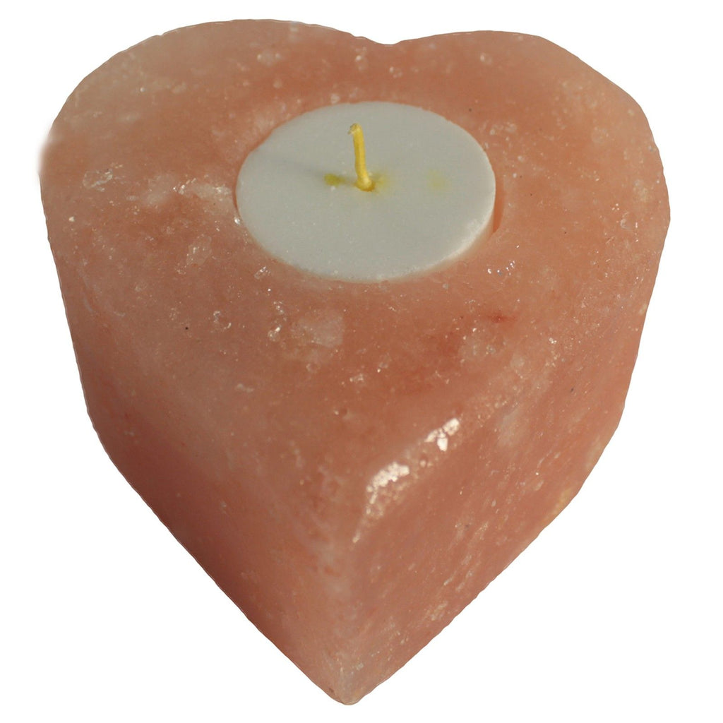 Unique Medium Heart Shaped Salt Candle Holder for Home Décor