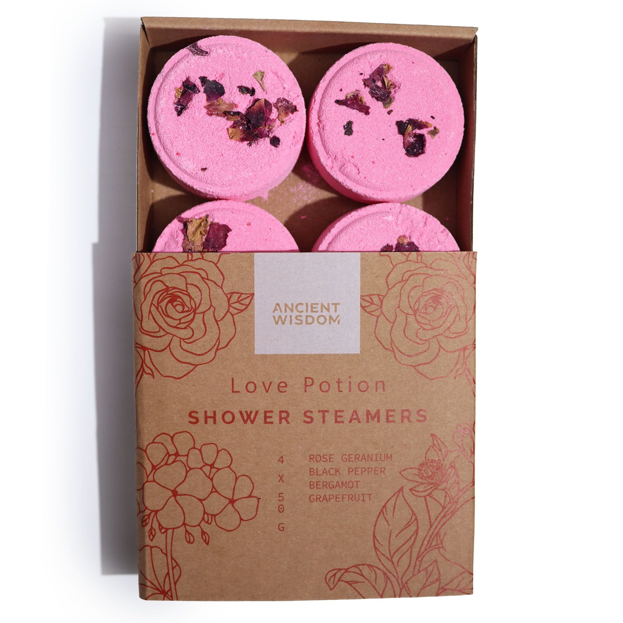 Zen Shower Steamers Love Potion Wellness Gift Set for Relaxation