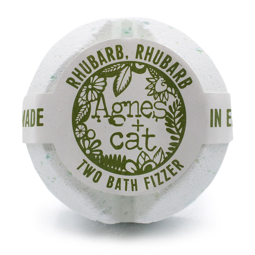 Agnes + Cat Rhubarb Rhubarb Bath Fizzer for a Joyful Soak Experience