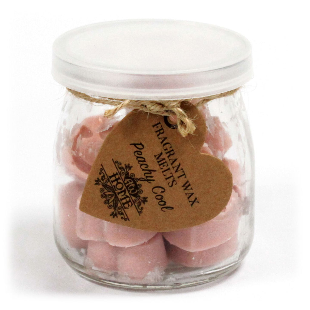 Soywax Melts Jar Peachy Cool with Heart Shaped Melts for Home