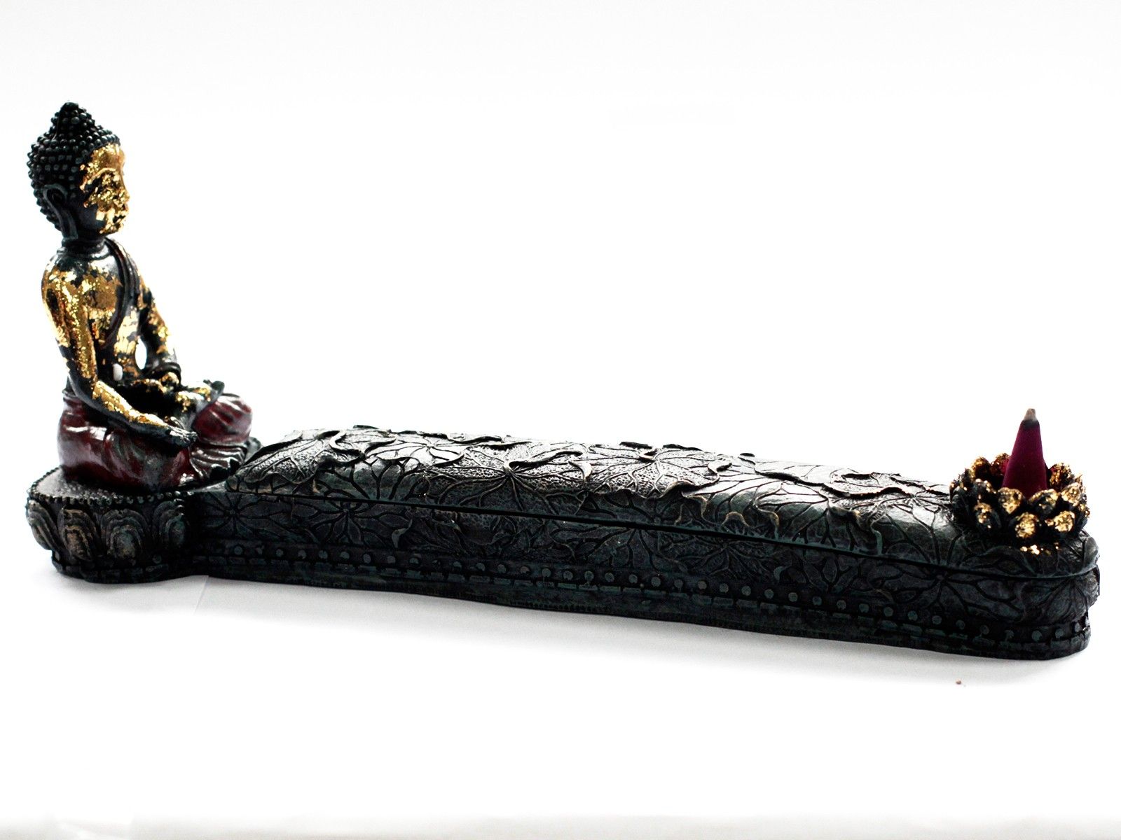 Antique Buddha Incense Burner Box for a Serene Home Atmosphere