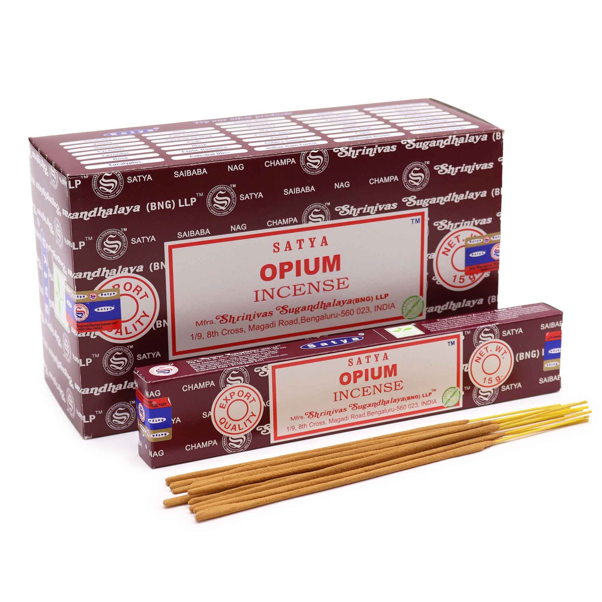 Satya Incense 15gm Opium Scented Sticks for Home Fragrance