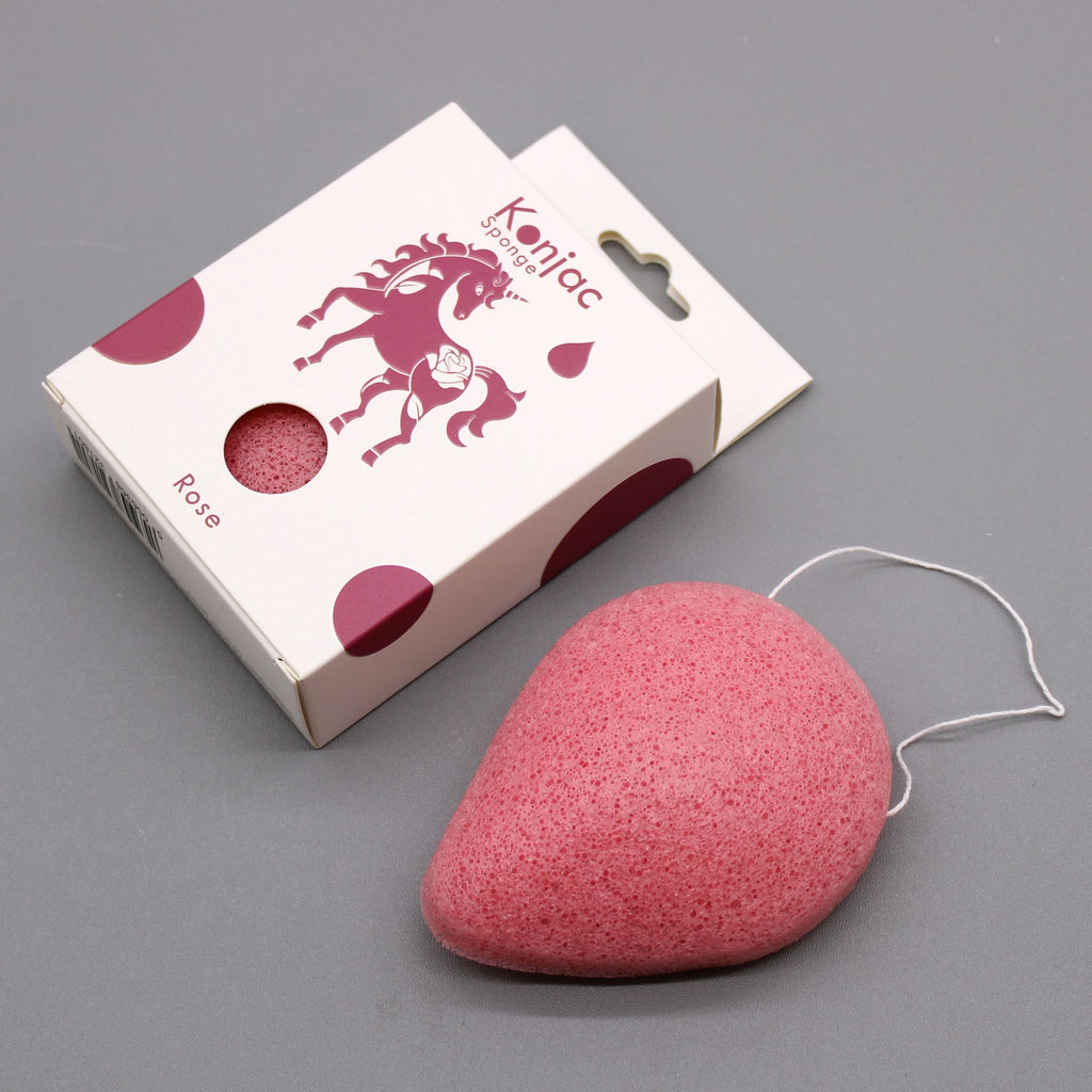 Teardrop Rose Konjac Sponge for Cleansing and Anti Aging Care
