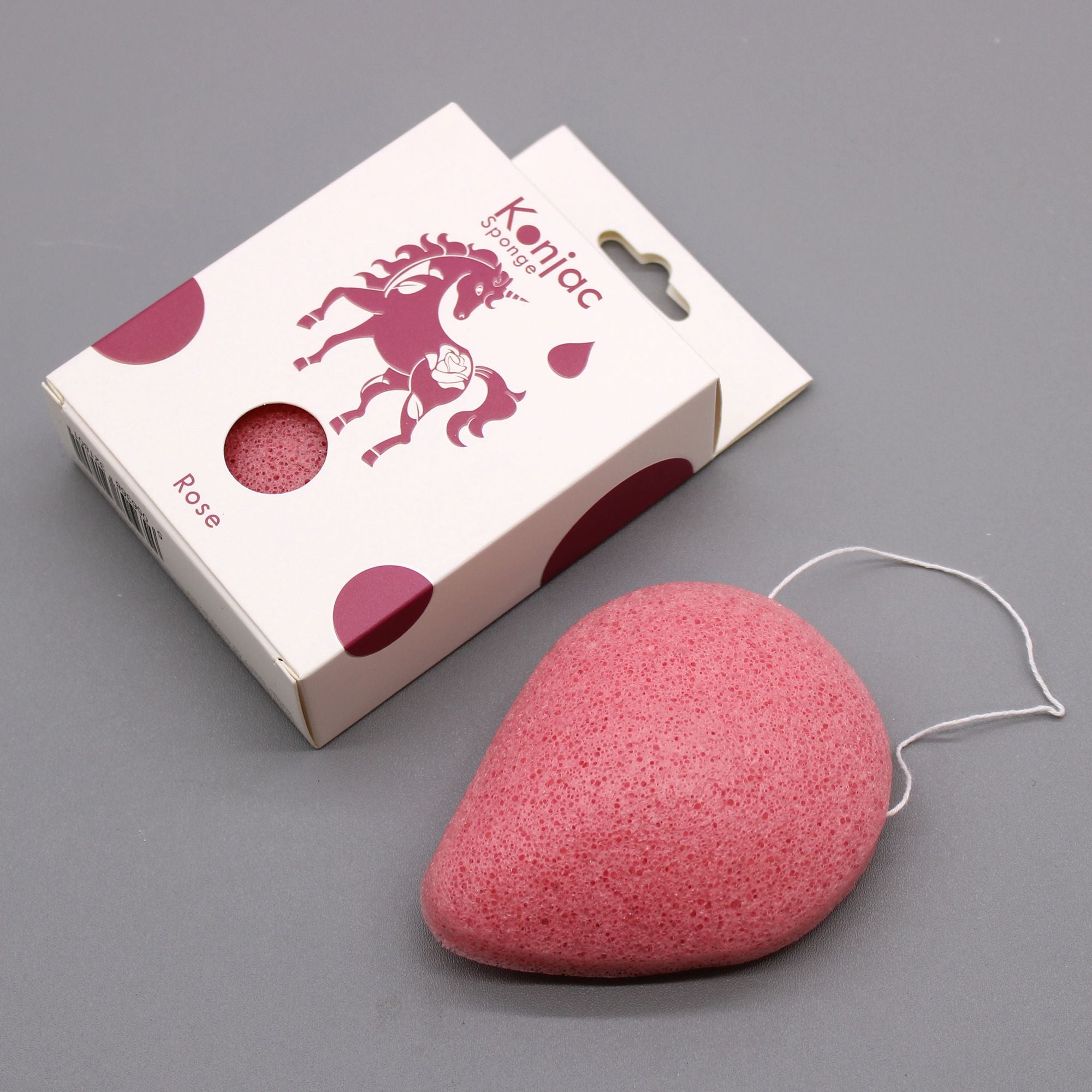 Teardrop Rose Konjac Sponge for Cleansing and Anti Aging Care