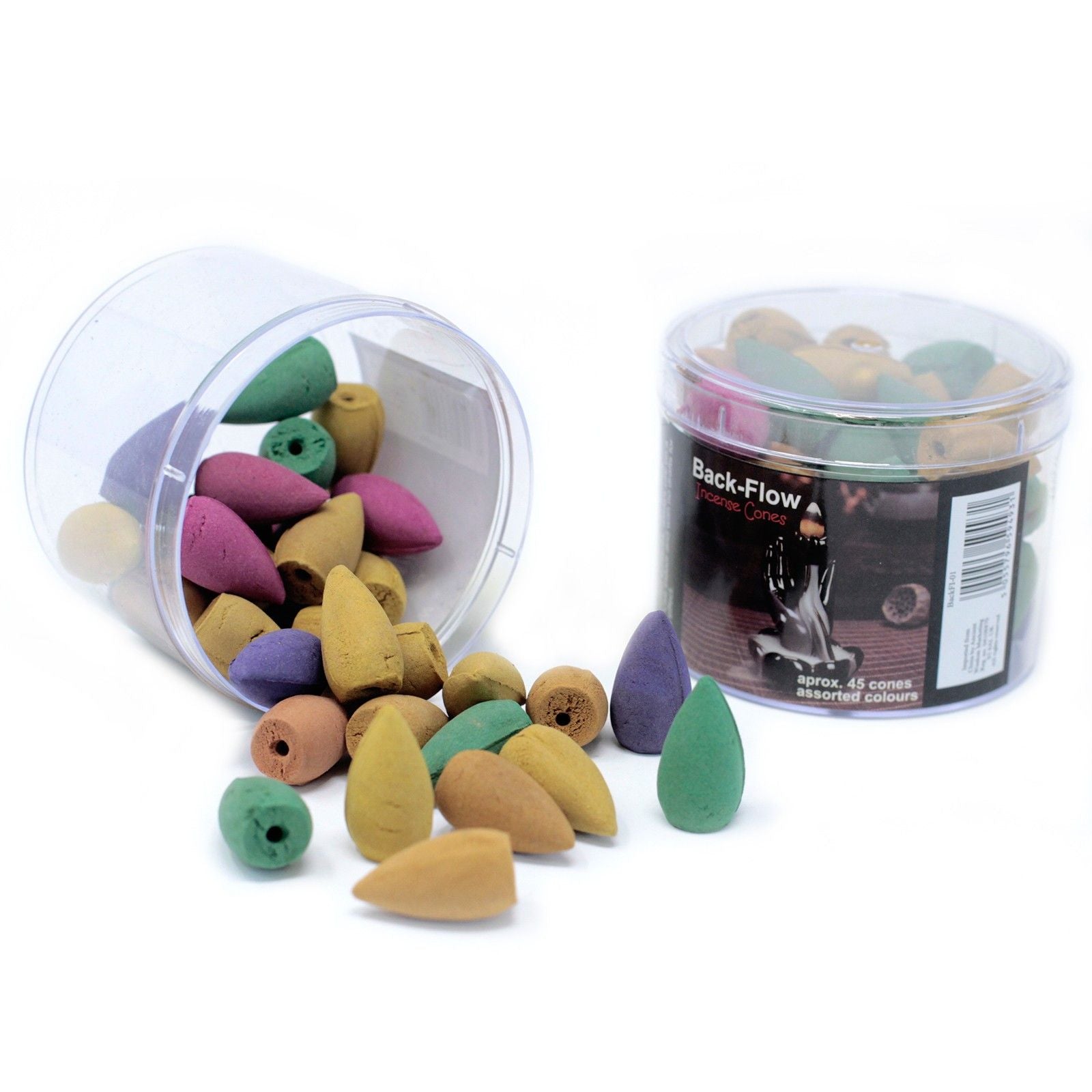 Tub of Assorted Back Flow Incense Cones for Unique Aromatic Effects