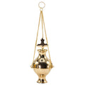 Hanging Brass Incense Burner Cross for Spiritual and Sacred Spaces