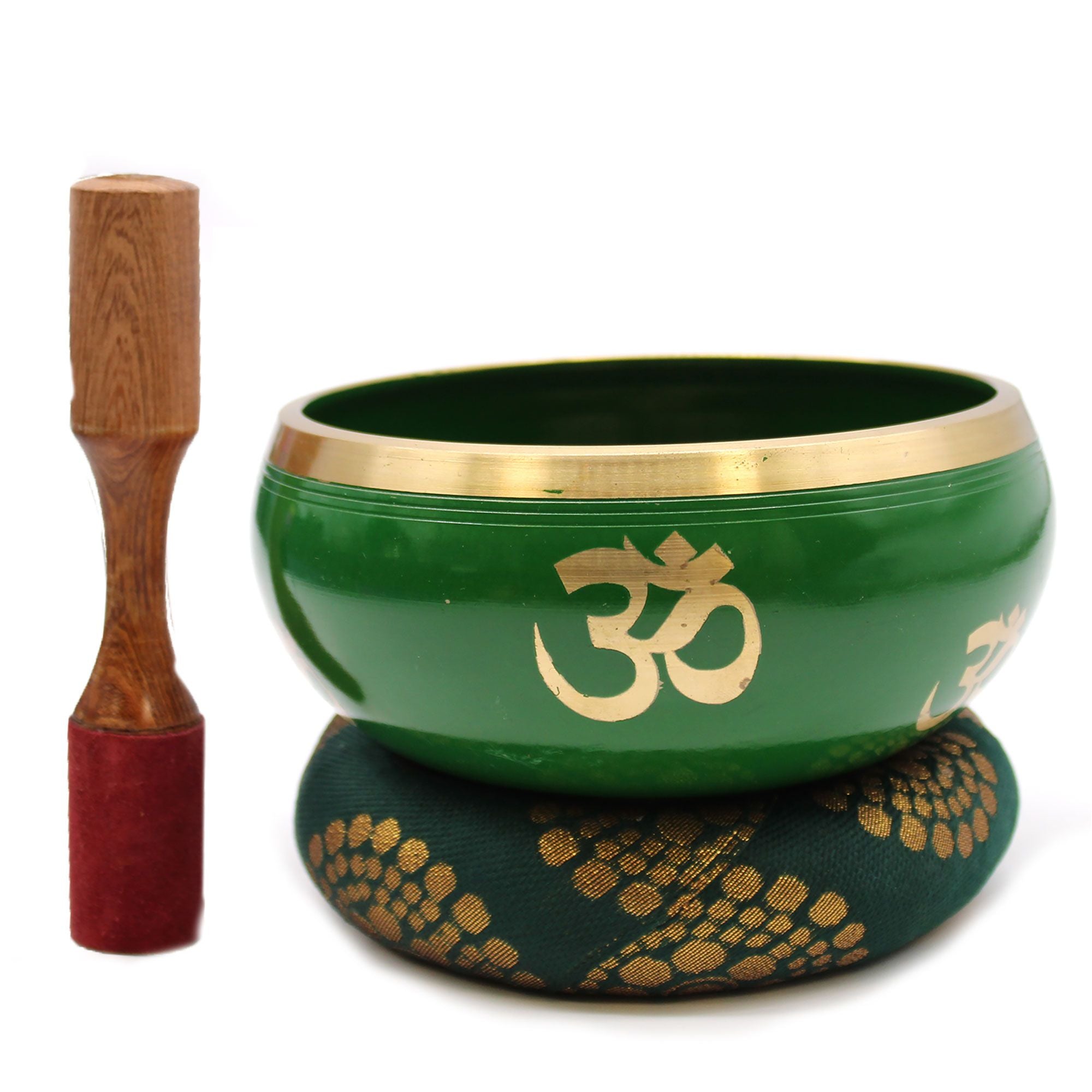 Large Green Tree of Life Singing Bowl Set for Home Decor 14cm
