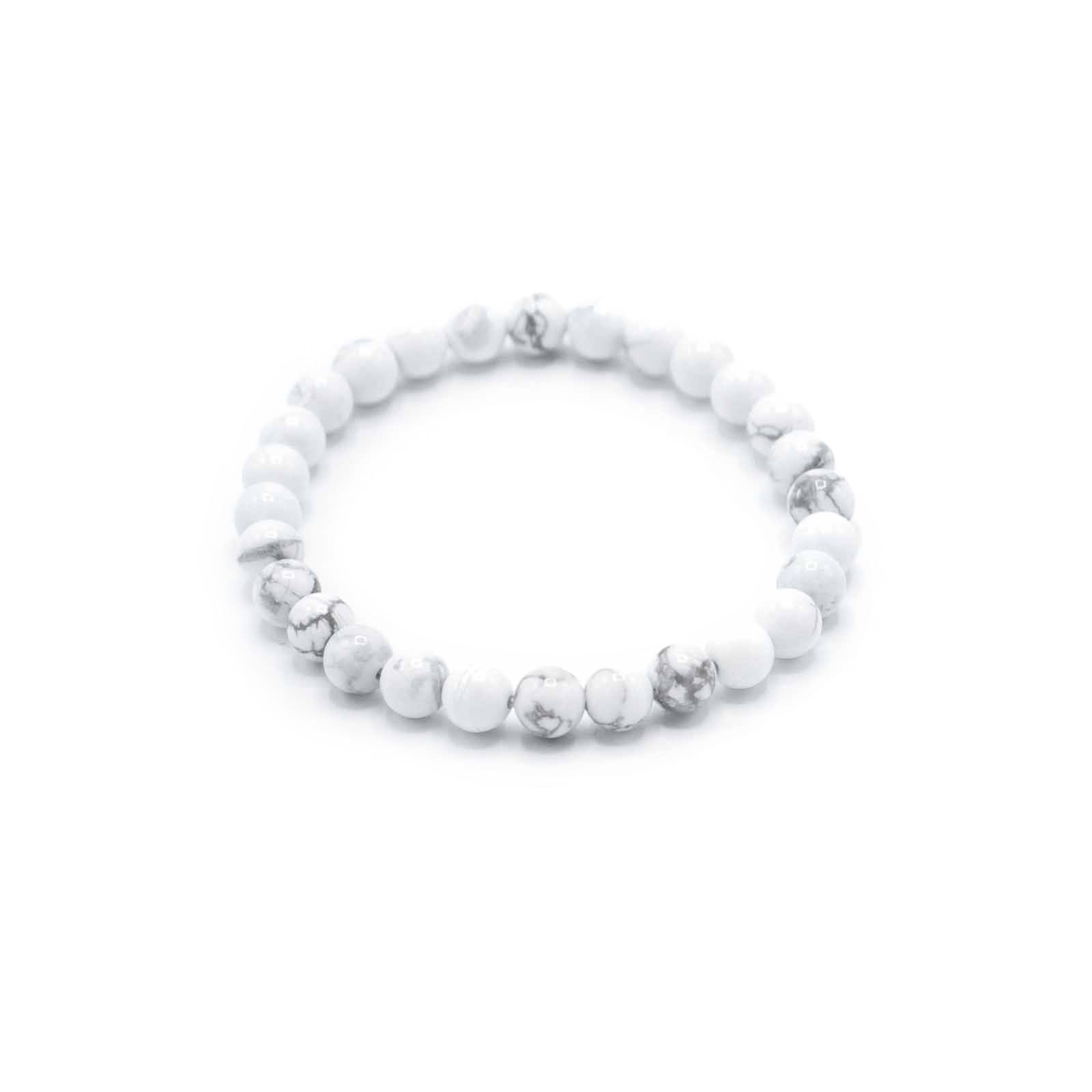 Gemstone Manifestation Bracelet with White Jasper for Calm