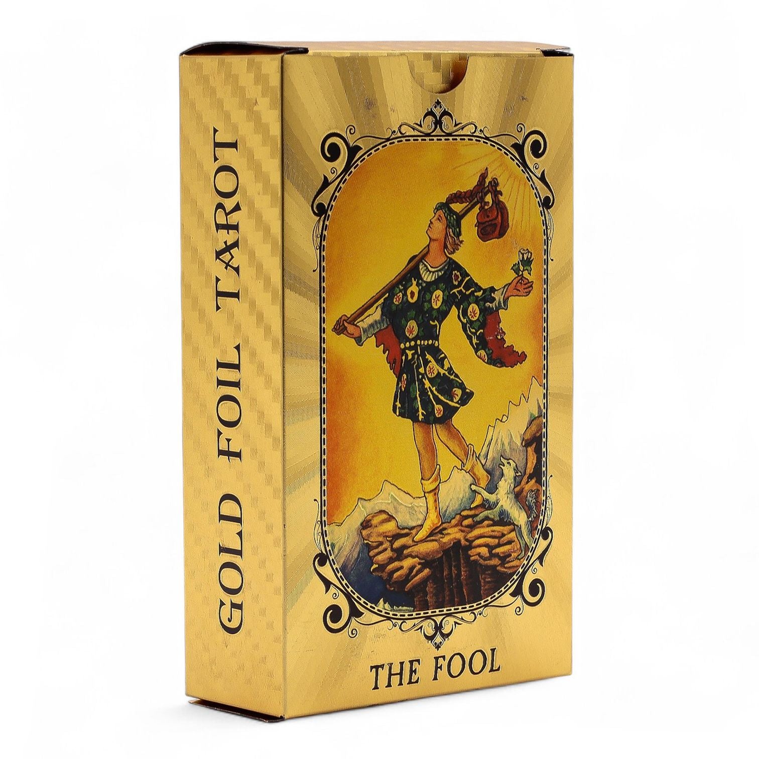 Blue and Gold Foil Tarot Card Set with All Seeing Eye and Booklet