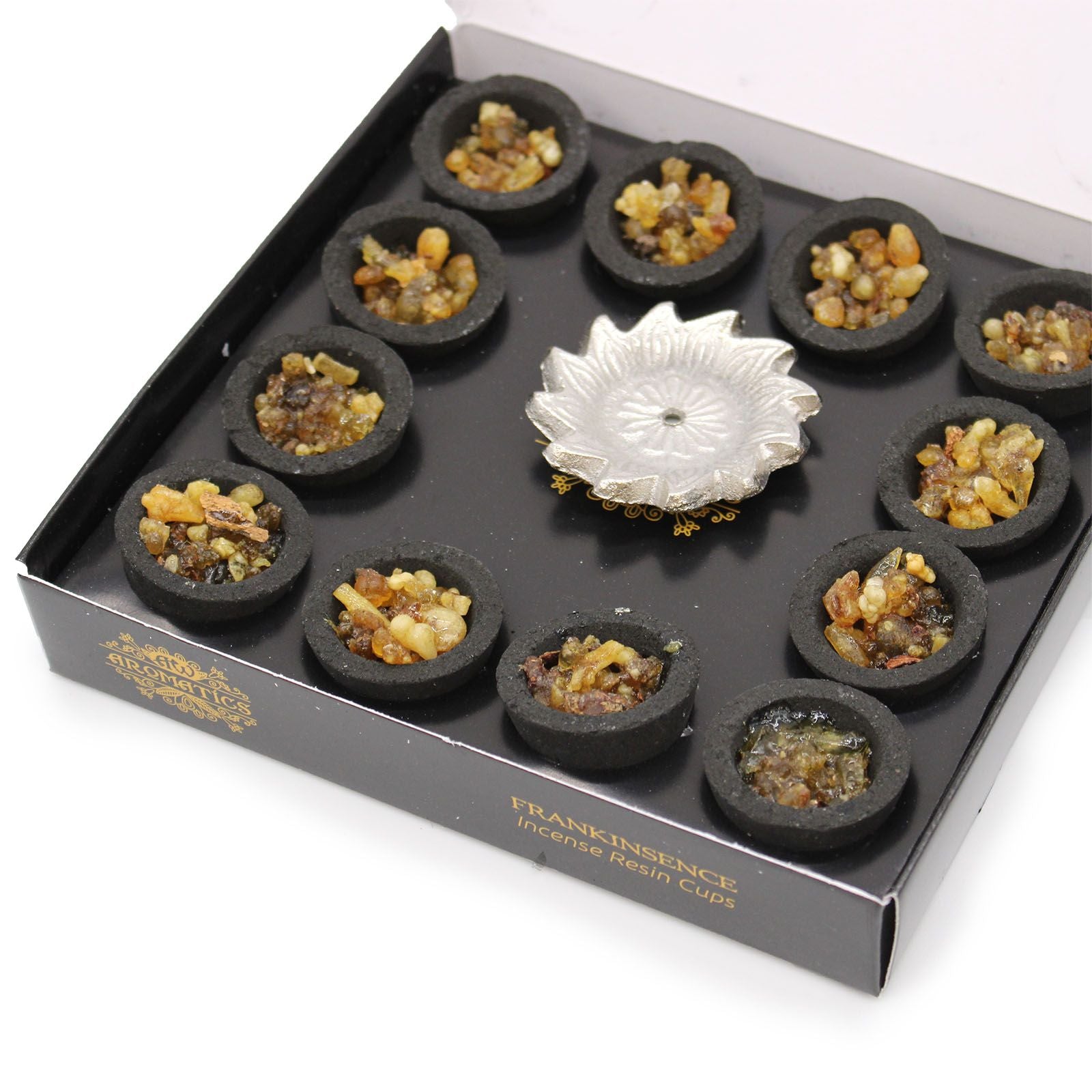 Box of 12 Frankincense Resin Cups for Home Fragrance Use