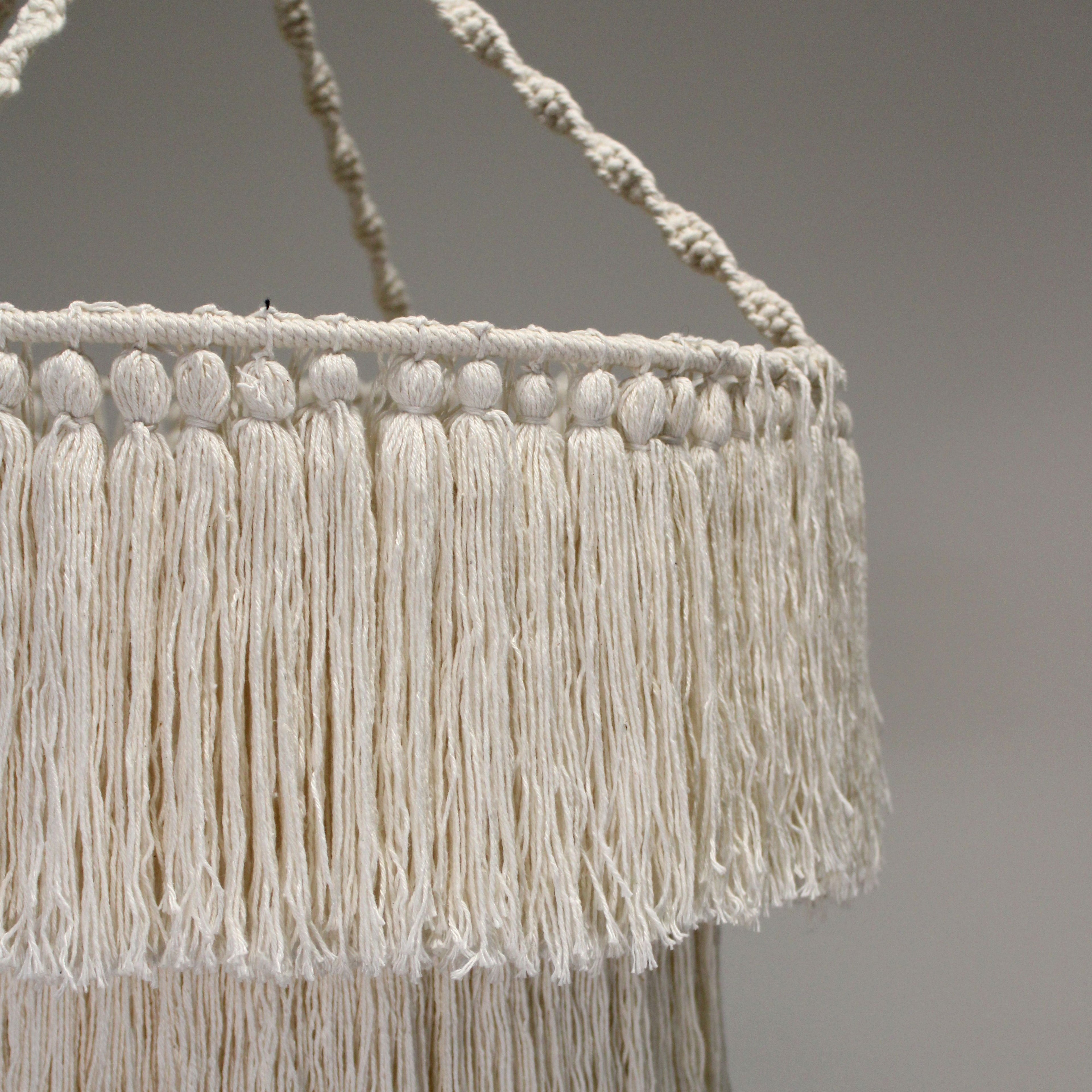 Macrame Soft Chandelier Natural Bohemian Style Home Decor Piece