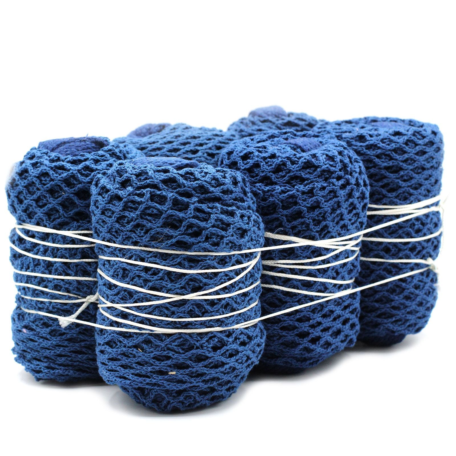 Pure Cotton Mesh Bag in Denim for Stylish Everyday Use