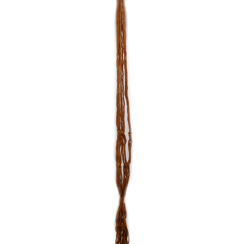 Macrame Pot Holder Classic in Chocolate for Medium Pots