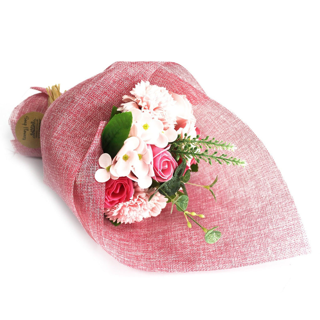Standing Pink Soap Flower Bouquet for Unique Gifting Delight