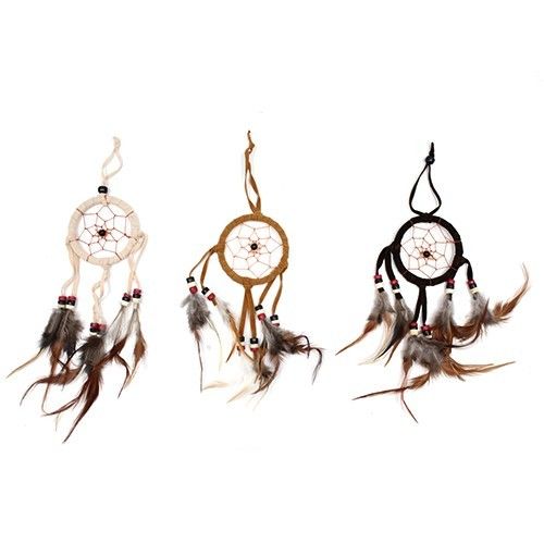 Bali Dreamcatchers Small Round in Cream Coffee and Chocolate
