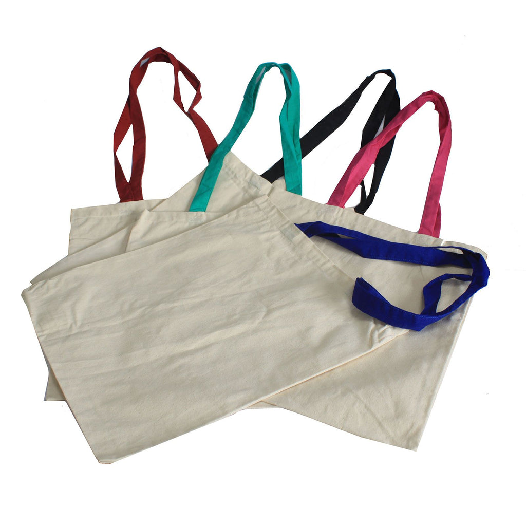 Classic Short Multi Col Handle Tote Bag for Eco Friendly Use