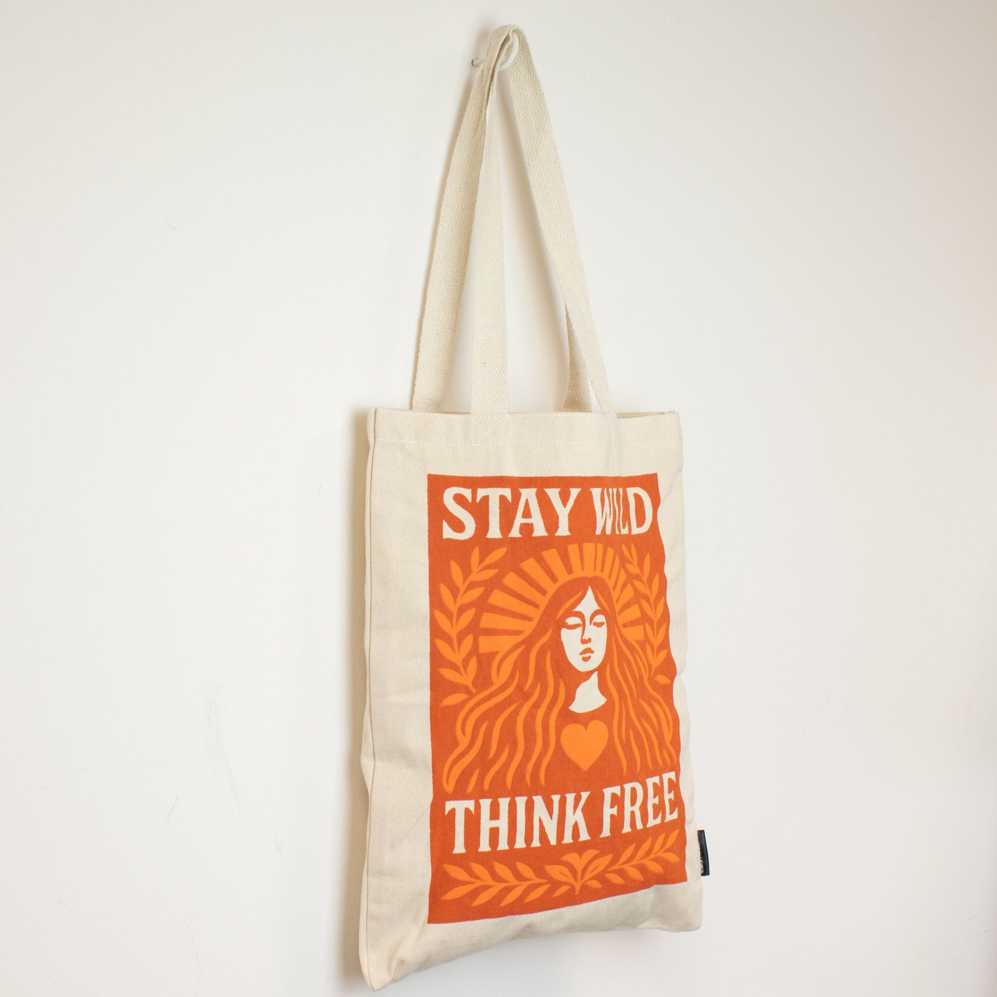 Nomad Sari Iconic Toni Tote Bag Stay Wild in Natural Cotton