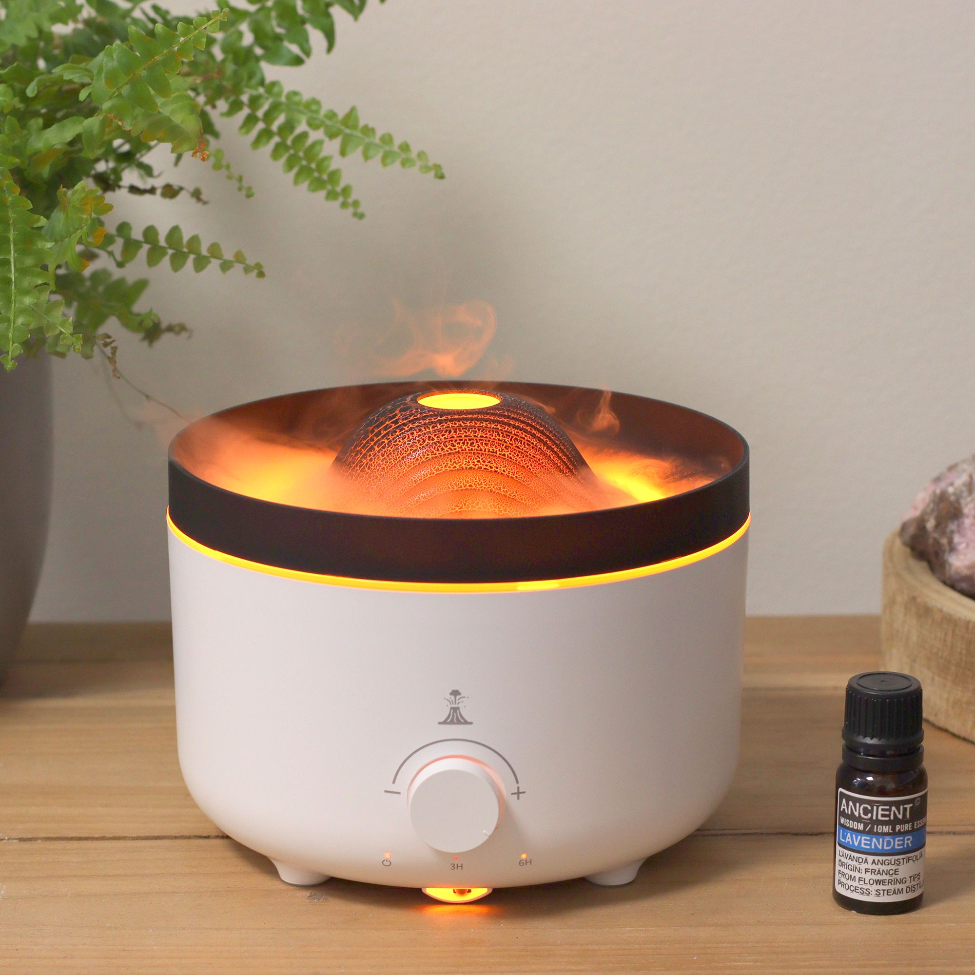 Large Volcano Effect Aroma Diffuser with Colour Changing Light