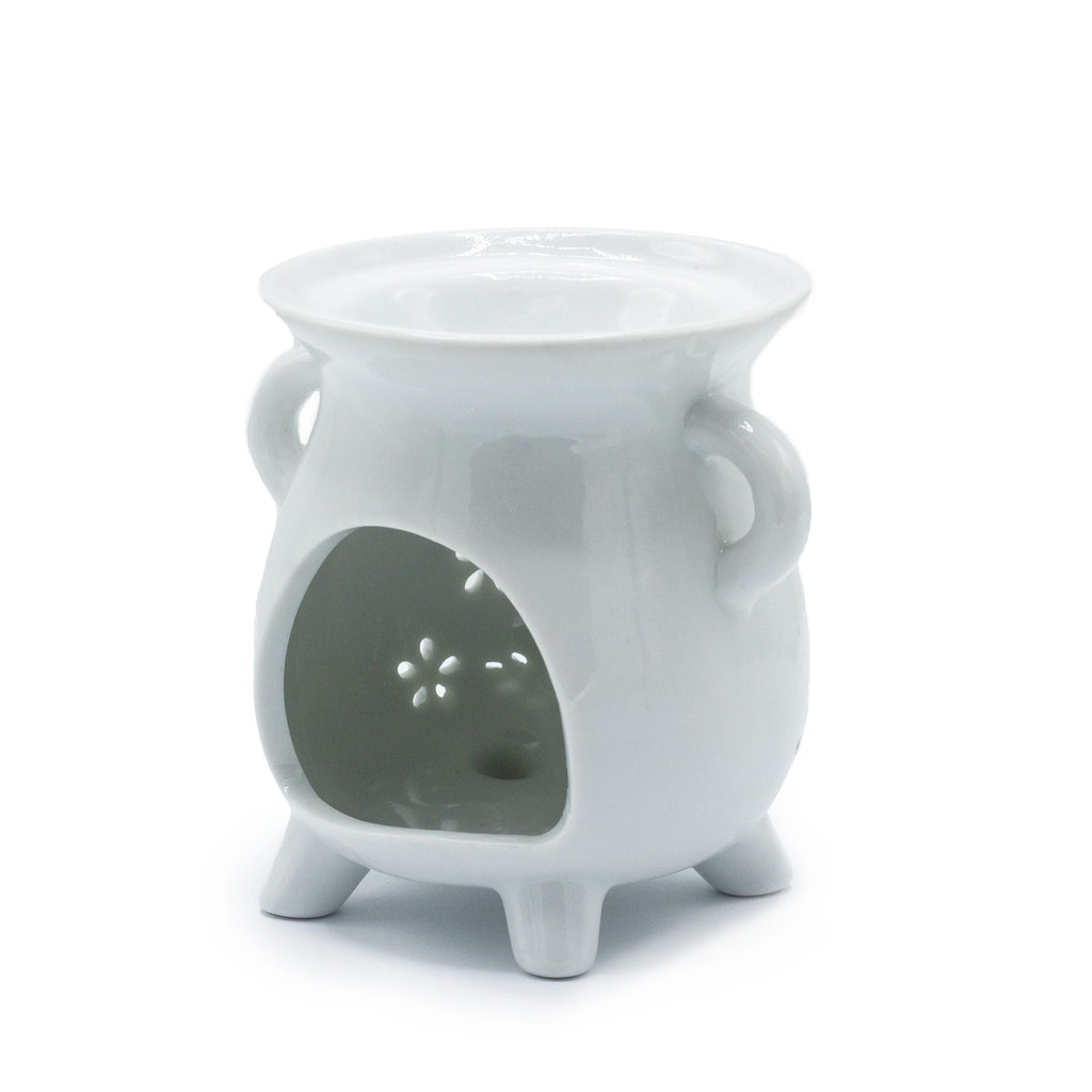 Caildren White Owl Design Oil Burner for Aromatic Home Fragrance