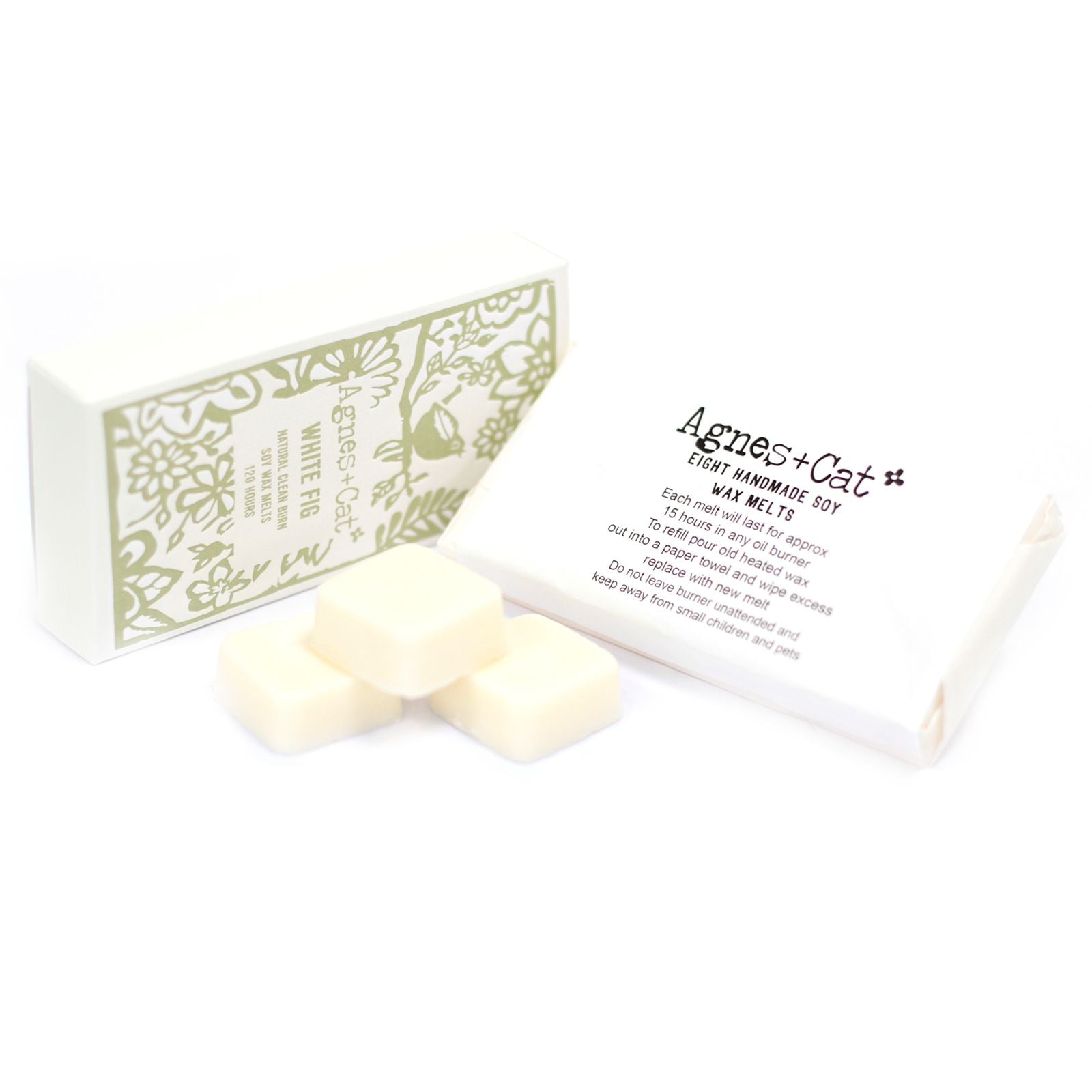 Agnes + Cat White Fig Box of 8 Soy Wax Melts for Home Fragrance