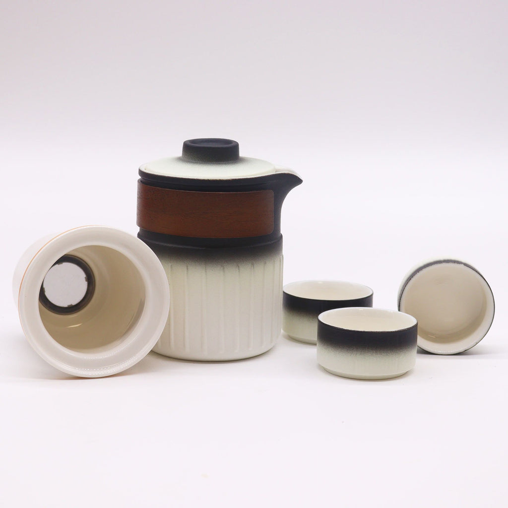 Travel Ceramic Teapot Set with Three Cups for Tea Lovers
