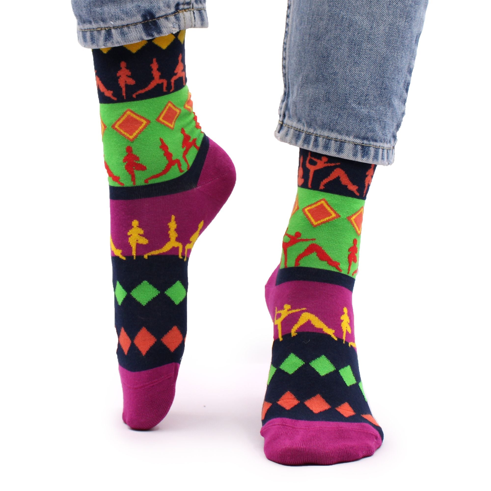 Hop Hare Bamboo Socks S/M Stylish Yoga Poses for Ultimate Comfort