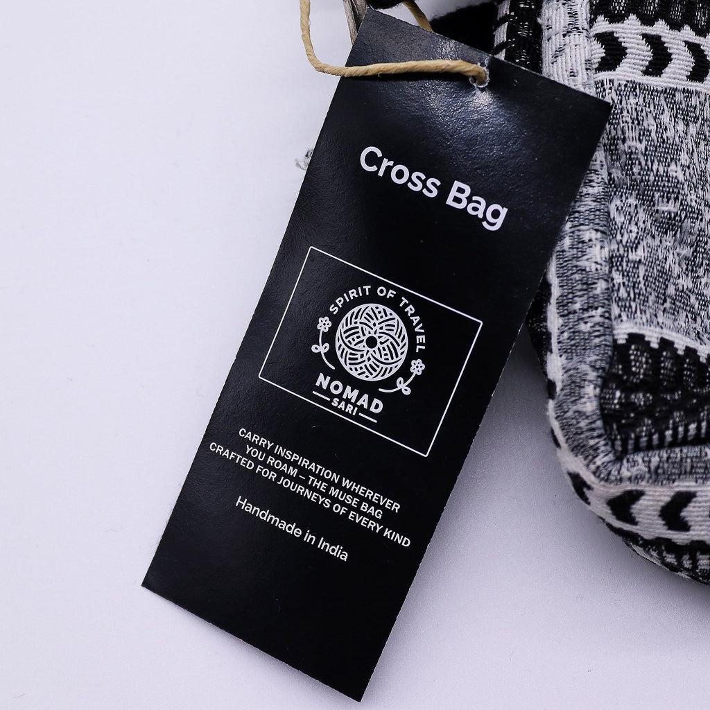 Nomad Sari Jacquard Natural Cross Bag with Urban Caravan Design
