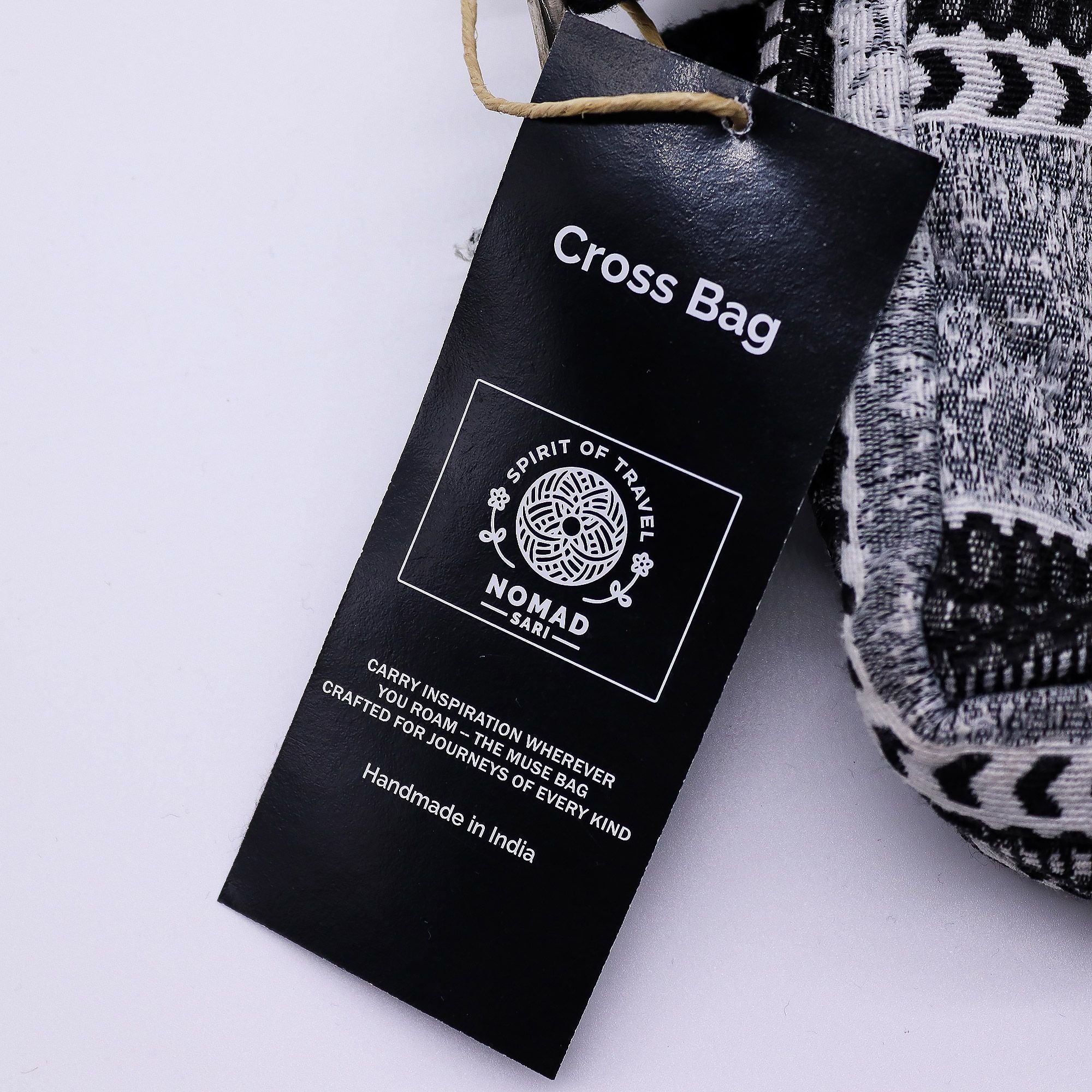 Nomad Sari Jacquard Natural Cross Bag with Urban Caravan Design