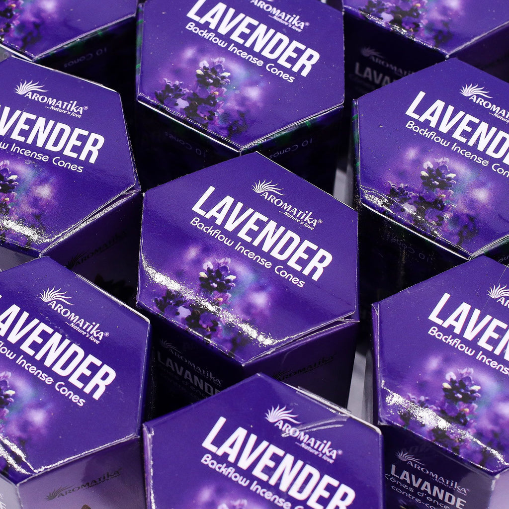 Pack of 10 Lavender Masala Backflow Incense Cones for Relaxation