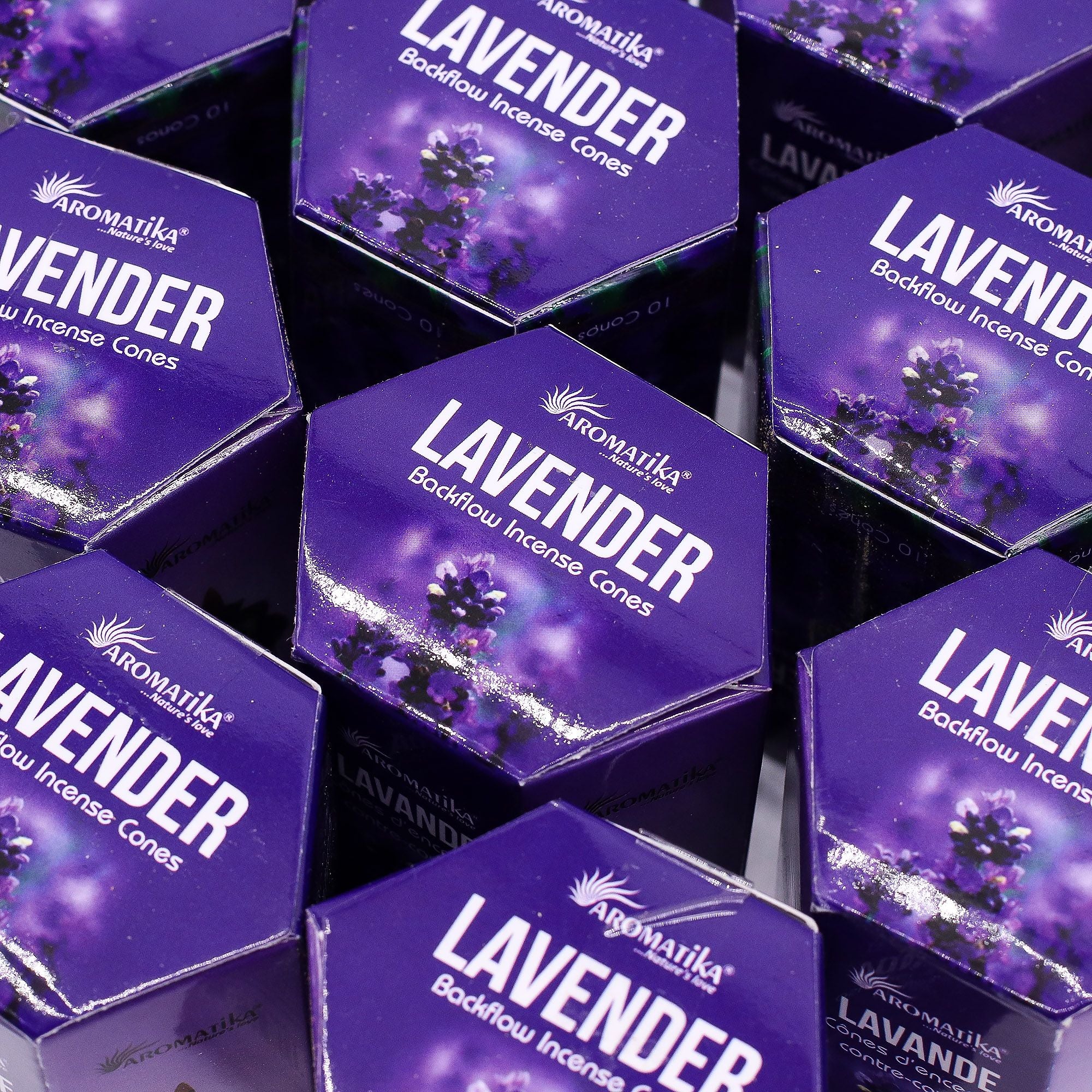 Pack of 10 Lavender Masala Backflow Incense Cones for Relaxation